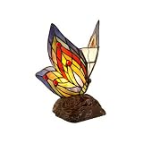 Tiffany-Style Butterfly Night-Light - Amber/ Yellow