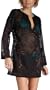 Calvin Klein Women's Burnout Cotton Tunic Coverup,Black,Large