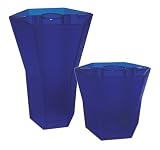 BRELLA VASE - 5 inch and 10 inch - 2 piece - Translucent - Seaport Blue - Duet Gift Set