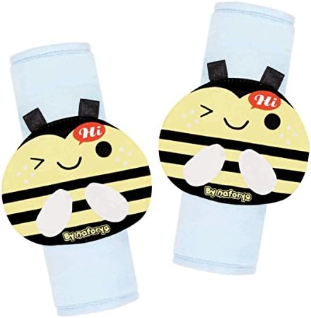 Soft Wraps Harness Pads, Strap Covers for Baby and Toddler, Infant Seat Belt Pads, Protects Baby From Strap Irritation (Bee)