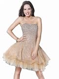 Jovani 173308, Beaded Prom dress with tulle skirt