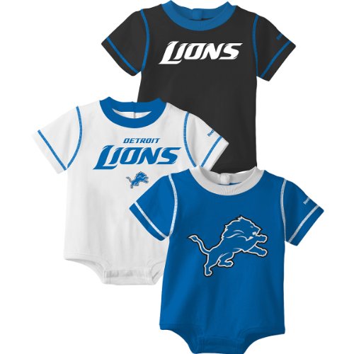 Reebok Detroit Lions Newborn 3 Pc. Creeper Set 3-6 Months