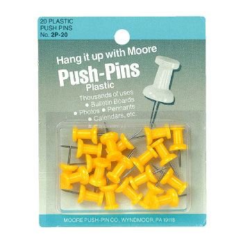 MOORE/ムーア SUP プッシュピン20pcs【イエロー】 SUP-MP-04
