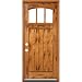 Classic Estate Doors CB74151-P-CB-PA-RH Arch Top Three Light Door, Right Hand Swing, Prefinished Knotty Alder