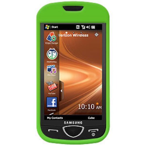Amzer Polished Snap On Crystal Hard Case for Verizon Samsung Omnia 2 i920 (Green)