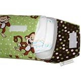 Diaper/Wipes Organizer - Lime Green Monkey