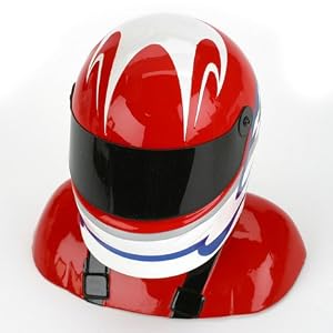 30-33% Painted Pilot Helmet Red White Blue from Toy RC Airplanes