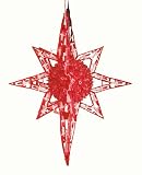Bethlehem Lighting Indoor/Outdoor 18-Inch Star of Bethlehem with Sphere and 120  , Red