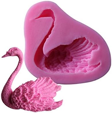 CakeToolOK Swan Shape Sugar Fondant Cake Mould Cutter Decorating Tools Silicone Sugarcraft Mold by CakeToolOK