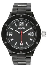 Zippo Work Watch with Black Dial and Solid Stainless Steel Band