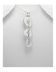 CZ Pendant Necklace In 92.5 Sterling Silver