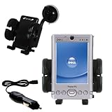 Dell Axim x3i Flexible Auto Windshield Holder with Car Charger - Uses Gomadic TipExchange