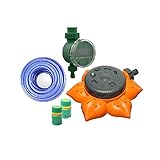 (VAリンクス)VAlinks　向日葵型スプリンクラー　7パターン　90度～360度回転式　扇形噴水＆水柱噴水両用　4～5m