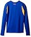 Under Armour Boys' HeatGear Armour Up Fadeaway Fitted Long Sleeve Shirt, Ultra Blue (907)/Yuzu Orange, Youth Large