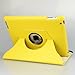 Ctech 360 Degrees Rotating PU Leather Case Cover with Swivel Stand for iPad 3 /iPad-3rd Generation/iPad 2 with bonus stylus, 4 stand positions-Yellow