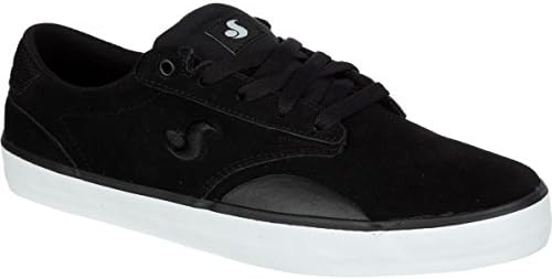 DVS Men's Daewon 14 Skateboarding Shoe, Black Suede, 9 M US