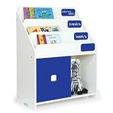 P'kolino Playful Bookshelf, Cobalt and White