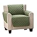 Collections Etc Reversible Quilted Furniture Protector Cover, Olive/Sage, Chair