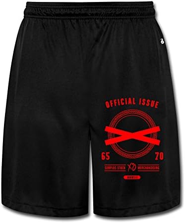 YOUARN Men's The Weeknd X'O Short Sweatpants Black L