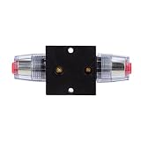 【ノーブランド品】DC12V-24V　インライン　自動遮断器　40A　マニュアル　リセット　スイッチ　カーオーディオ用　ヒューズ