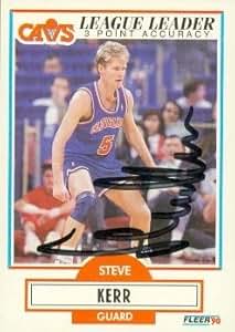 Steve Kerr autographed Basketball card (Cleveland Cavaliers) 1990 Fleer