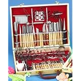 80 Piece Carving Set in Wooden Case by Harold Import