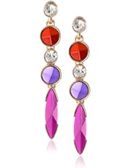 Kensie "Watch the Stars" Gold-Plated Stone Linear Drop Earrings
