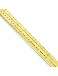 14K Gold 6mm Domed Omega Bracelet 7 Inches