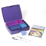 Laptop Lunch B620 Bento Set 2.0 with Purple Outer Container, 5-Inner Containers, Utensils, and User's Guide