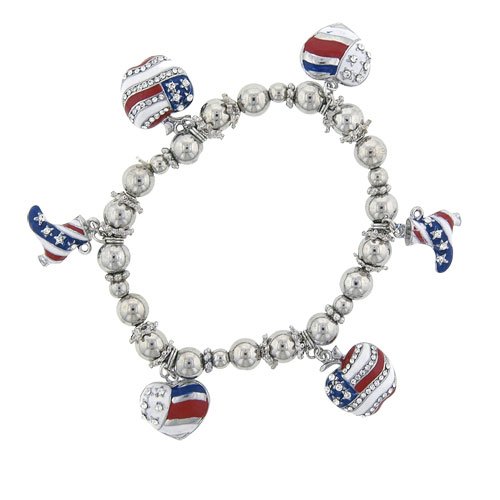 Usa Flag Charm Fashion Jewelry Bracelet