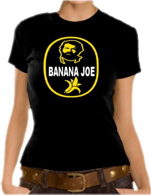 Touchlines Girlie T-Shirt Bud Spencer - Banana Joe Girlie T-Shirt, Black, Größe: XL