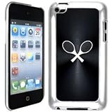 Apple iPod Touch 4 4G 4th Generation Black B234 hard back case cover Crossed Tennis Racquets
