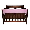 Set of Two Fleece 27" Side Rail Cover for Convertible Crib- Pink