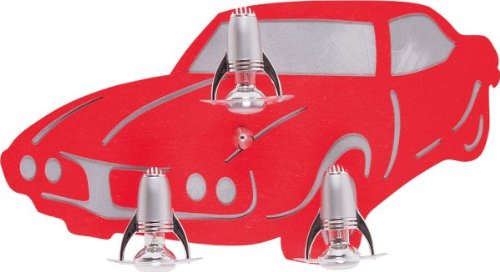 Imagen 1 de AUTO III red Lampara de pared Lampara infantil (E14, R50, 40W) madera PET PC acero