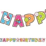 Hello Kitty Balloons Dreams Happy Birthday Letter Banner