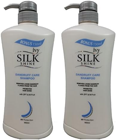 AWARD-WINNING 2 BOTTLES Ivy Silkshine DANDRUFF CARE Daily Hair Shampoo (950ml / 32 fl oz) by Leivy - Removes Dandruff and Promotes Healthy Scalp, Moisturizing, Shine-Enhancing -GET IN ONE WEEK