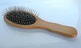 Massage Hair Brush -100% Metal Bristles w/Round Tip to Gentle Massage Your Scalp, Anti-Static Bristled,Deep Massage Your Scalp ,Beautiful Maple Wooden Handle and Rubber Cushion to Comfort Your Head While You Brush Your Hair.2.5