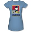 Batman Primary Ladies Cap-Sleeve Fitted T-Shirt
