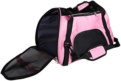 Soft Sided Pets Carrier, MABEE [20.5" L x 10" W x 14"H] Soft Sided Carriers Airline Approved - Pet Travel Portable Bag Home for Dogs, Cats and Puppies (Large, Pink)