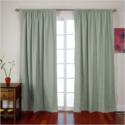 Single Panel Blackout Drapery in Denimtone Sage Size: 50 W x 95 H