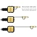 Car Charger,GoldFlower 4.8A/24W 2 Smart Port Car Charger with 3ft Long Retractable cord 2 in 1 Charging Connector Compatible to iPhone 6S/6s Plus,Galaxy S6 / S6 Edge Portable(Black-gold)