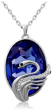 18K Plated Alloy Stylish Necklace with Snake Pendant (White Gold) M.