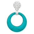 Sterling Silver Circle Turquoise Slide