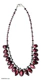 Pearl and hematite necklace, 'Rose petals' 0.2 W 18.1 L