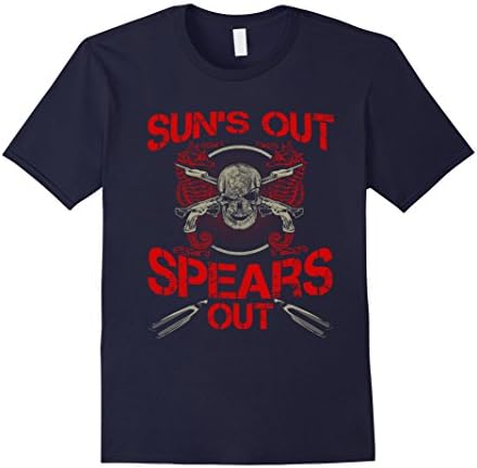Men's Sun's out spears out - Spearfishing Summer shirt Large Navy
