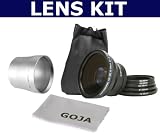0.43X Fisheye Lens + Tube Adapter For Canon A650 + 1 Ultra Fine Microfiber Cleaning Cloth Goja Logo