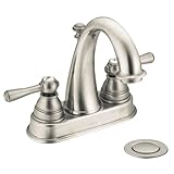 Moen 6121AN Kingsley Two-Handle High Arc Bathroom Faucet, Antique Nickel Moen 6121AN Kingsley Two-Handle High Arc Bathroom Faucet, Antique Nickel