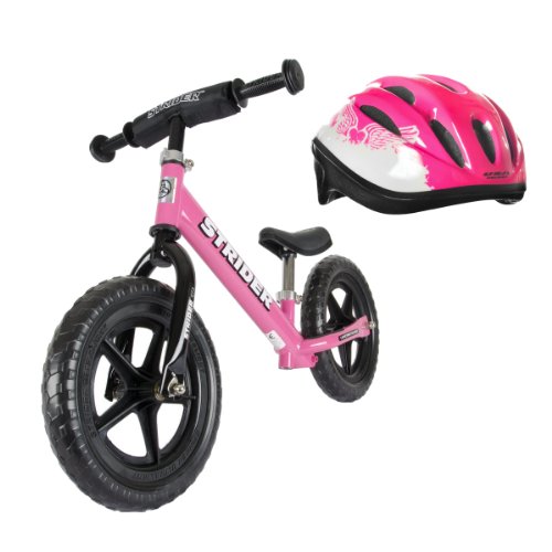 Strider ST-3 Toddler Pre Bikes Pink + Kent Toddler Helmet in Pink