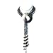 HinsonGayle "Cleopatra" Black Six-Strand Pearl Lariat Necklace 35 Inches