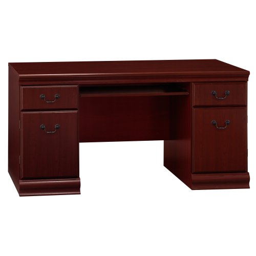 Bush Furniture Birmingham Executive Credenza, Harvest Cherry